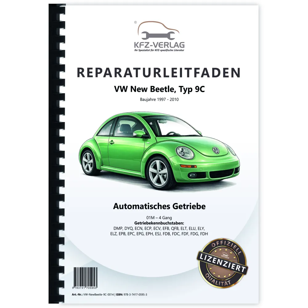 VW New Beetle Typ 9C (97-10) 4 Gang Automatikgetriebe 01M Reparaturanleitung