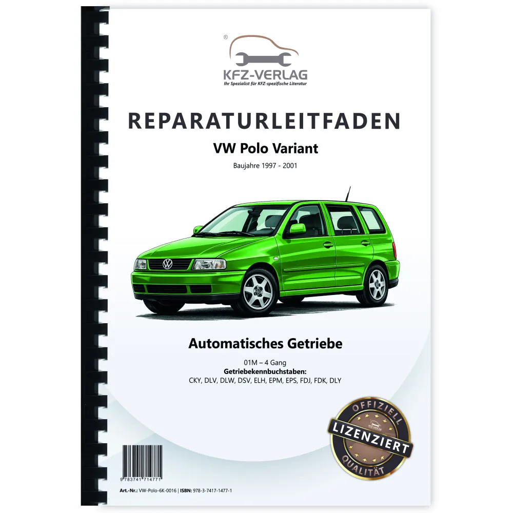 VW Polo 3 Variant 1997-2001 4 Gang Automatikgetriebe 01M Reparaturanleitung