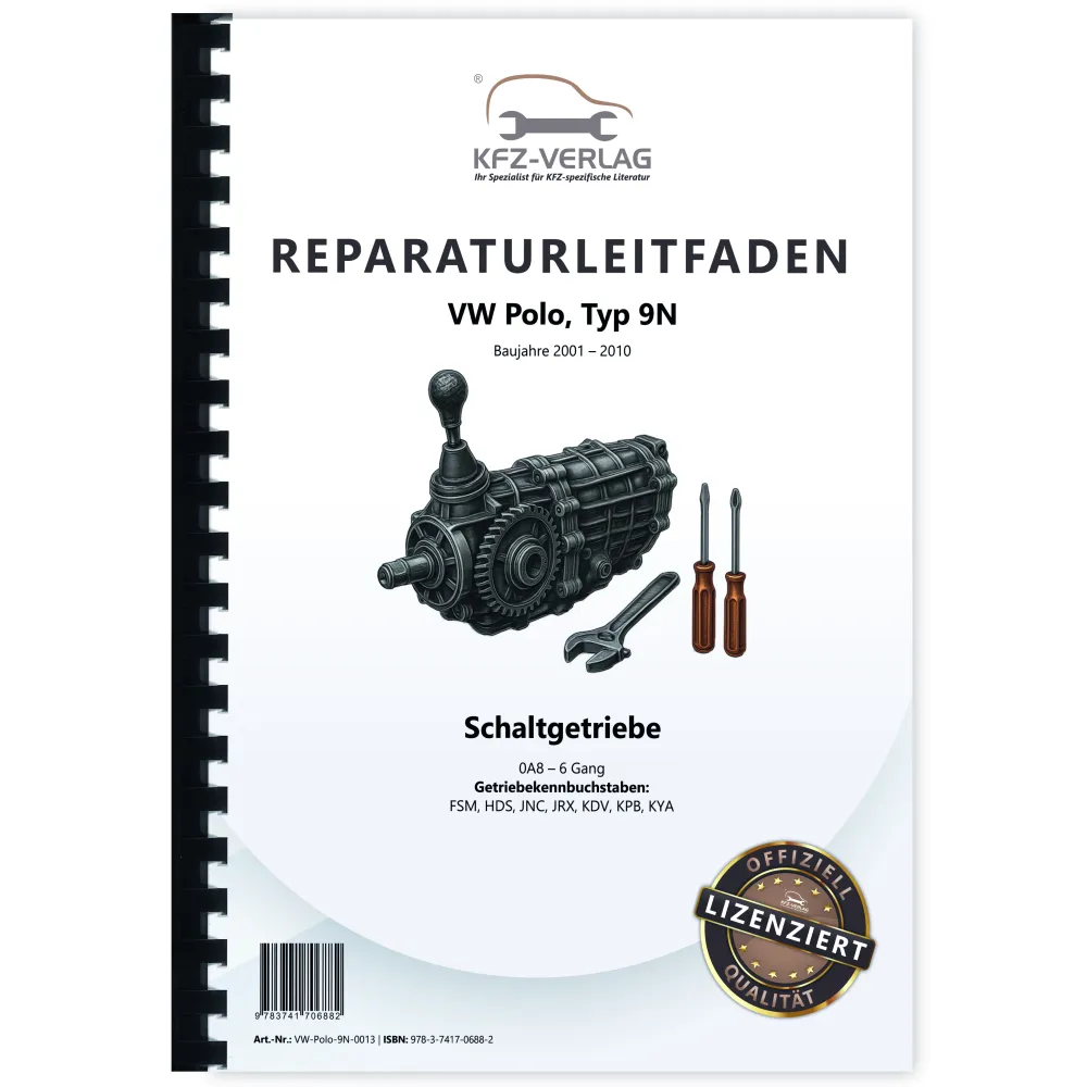 VW Polo 4 Typ 9N (01-10) 6 Gang Schaltgetriebe 0A8 Kupplung Reparaturanleitung