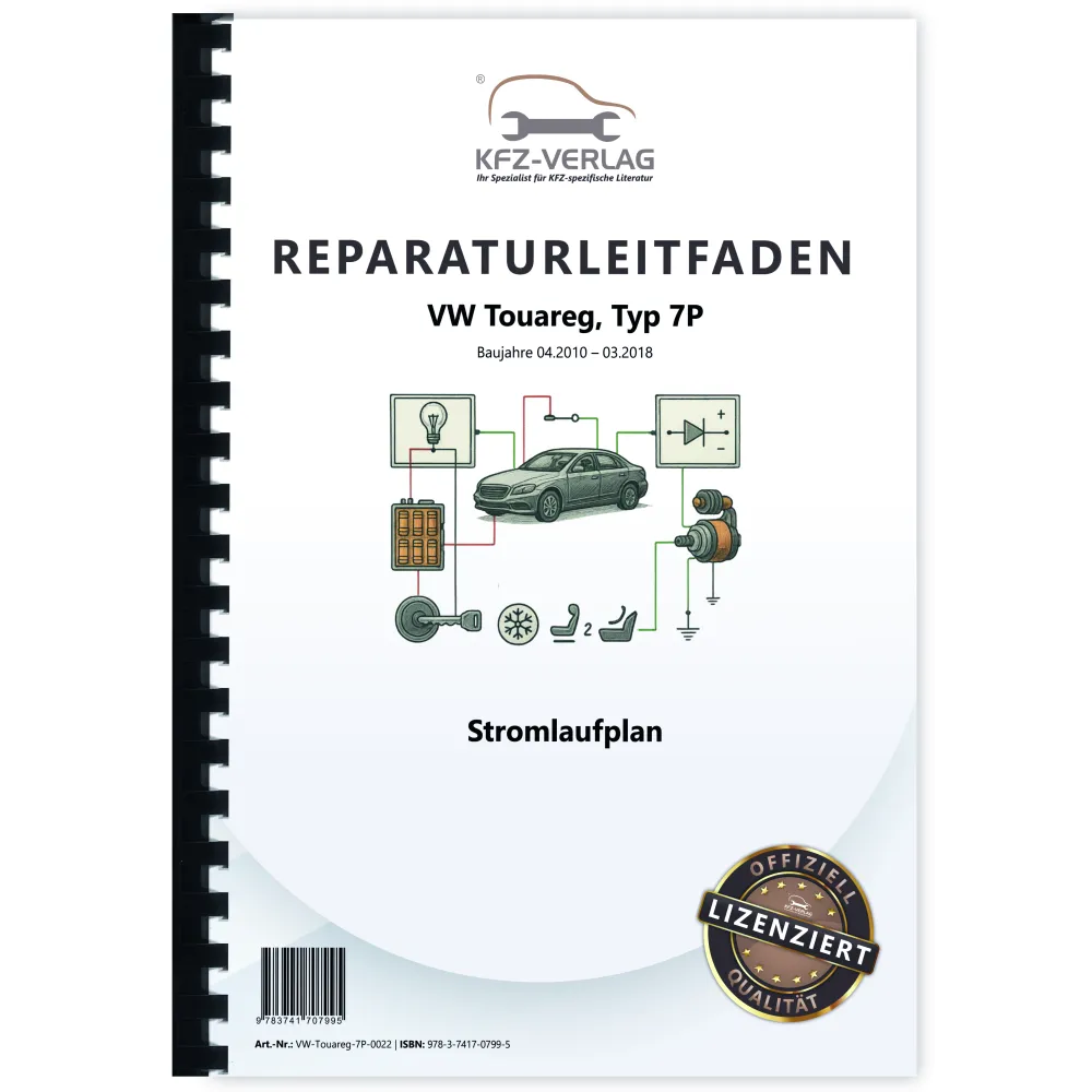 VW Touareg Typ 7P (10-18) Schaltplan Stromlaufplan Verkabelung Elektrik Pläne