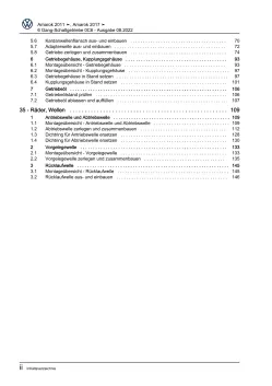 VW Amarok Typ 2H 2010-2016 6 Gang Schaltgetriebe 0C6 Kupplung Reparaturanleitung