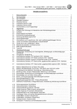 VW Bora Typ 1J 1998-2005 Instandhaltung Inspektion Wartung Reparaturanleitung