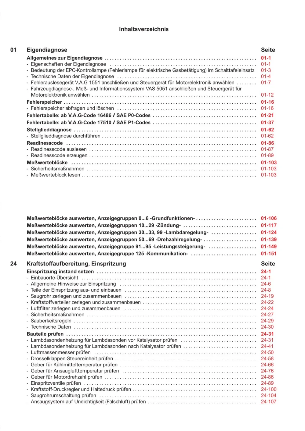 VW Bora 1J 1998-2005 Motronic Einspritz- Zündanlage 204 PS Reparaturanleitung
