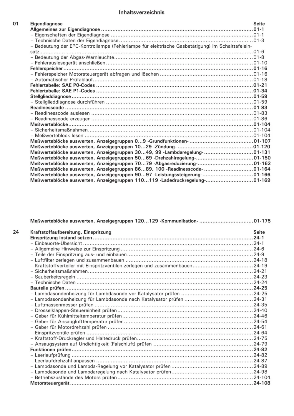 VW Bora 1J (98-05) Motronic Einspritz- Zündanlage 1,8l 150 PS Reparaturanleitung