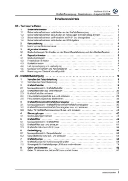 VW Multivan SL ST ab 2021 Kraftstoffversorgung Diesel Reparaturanleitung PDF