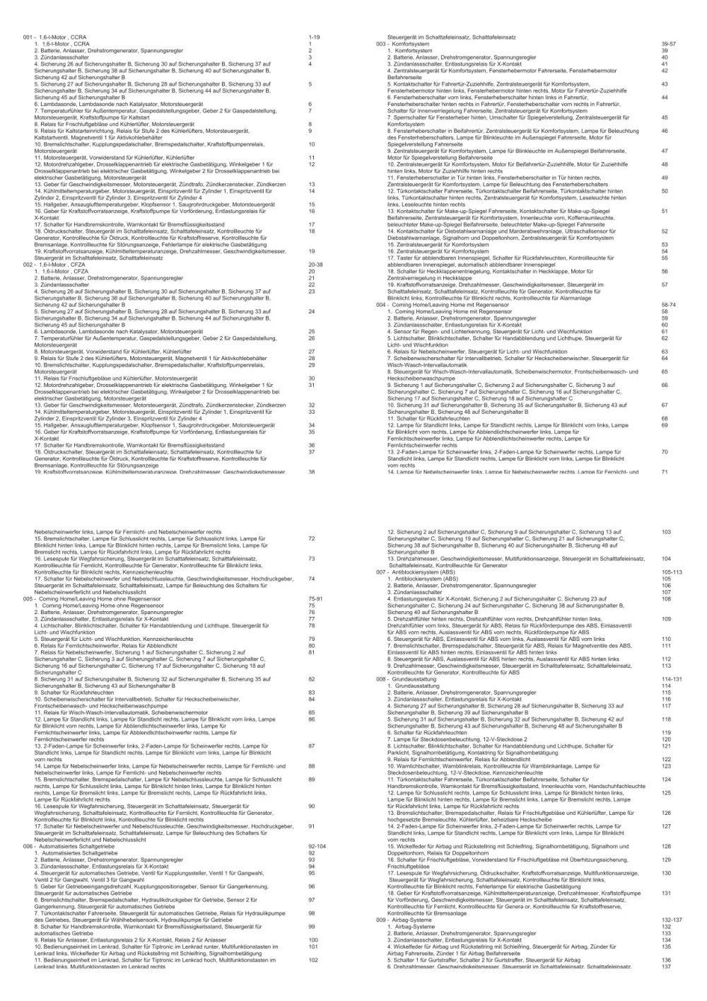 VW Fox Typ 5Z 2011-2013 Schaltplan Stromlaufplan Verkabelung Elektrik Pläne