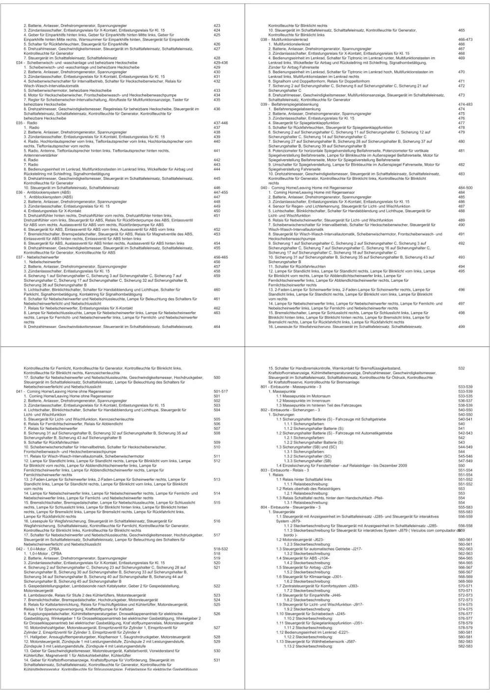 VW Fox Typ 5Z 2009-2011 Schaltplan Stromlaufplan Verkabelung Elektrik Pläne