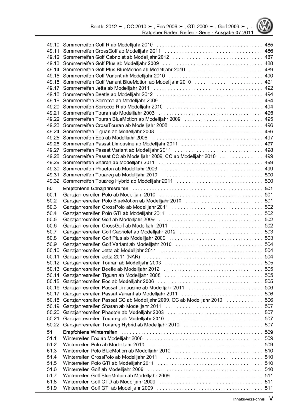 VW Fox Typ 5Z 2005-2011 Ratgeber Räder Reifen Serie Reparaturanleitung