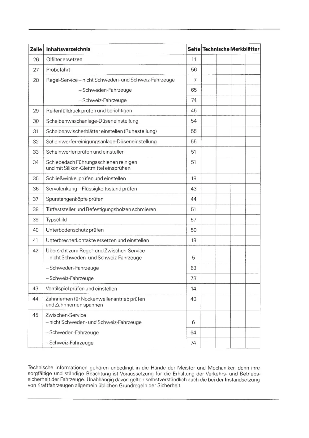 VW Golf 1 Typ 17 1974-1983 Instandhaltung Inspektion Wartung Reparaturanleitung