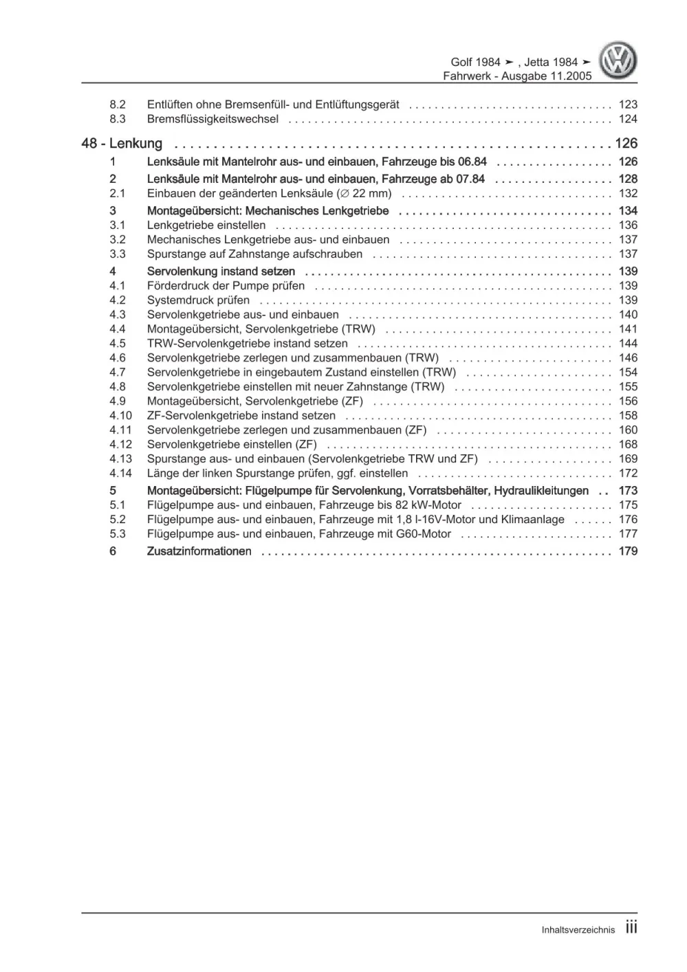 VW Golf 2 Typ 19 1983-1992 Fahrwerk Achsen Lenkung Bremsen Reparaturanleitung