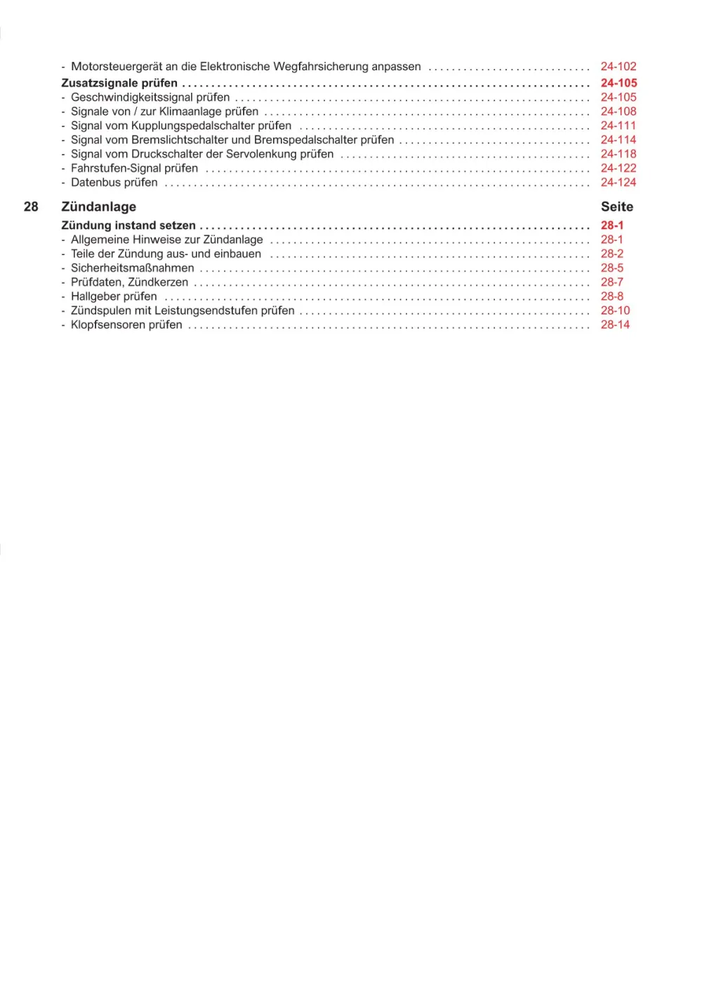 VW Golf 4 Typ 1J (97-03) Motronic Einspritz- Zündanlage 1,8l Reparaturanleitung