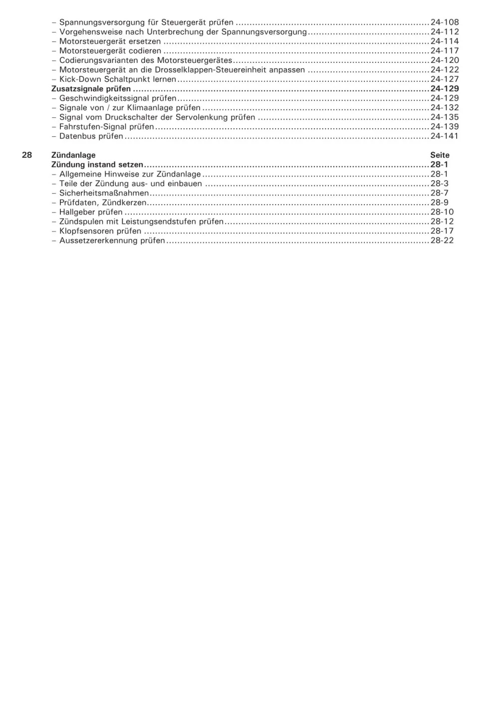 VW Golf 4 Typ 1J 1997-2003 Motronic Einspritz Zündanlage 1,8l Reparaturanleitung
