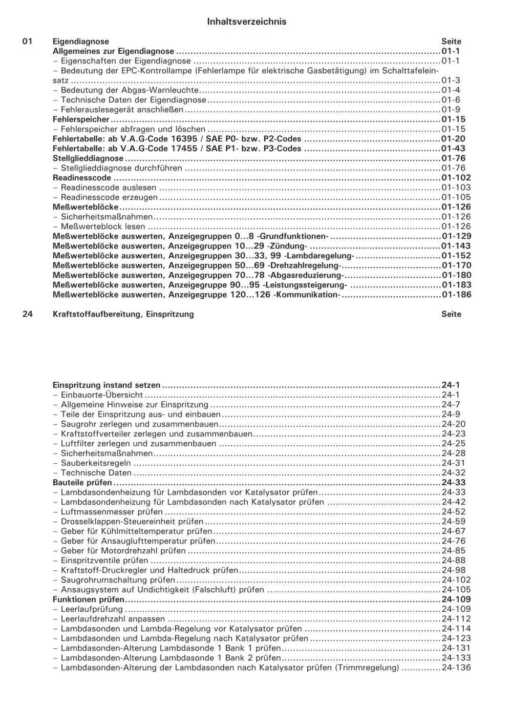 VW Golf 4 1J 1997-2003 Motronic Einspritz- Zündanlage 170 PS Reparaturanleitung