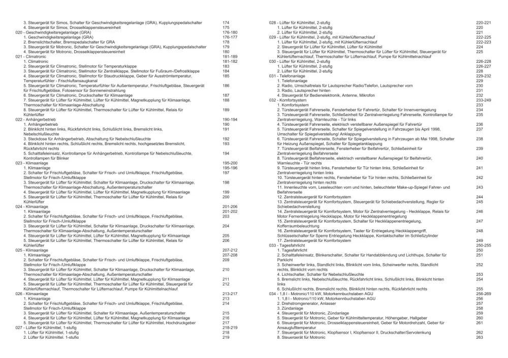 VW Golf 4 Typ 1J 1997-1999 Schaltplan Stromlaufplan Verkabelung Elektrik Pläne