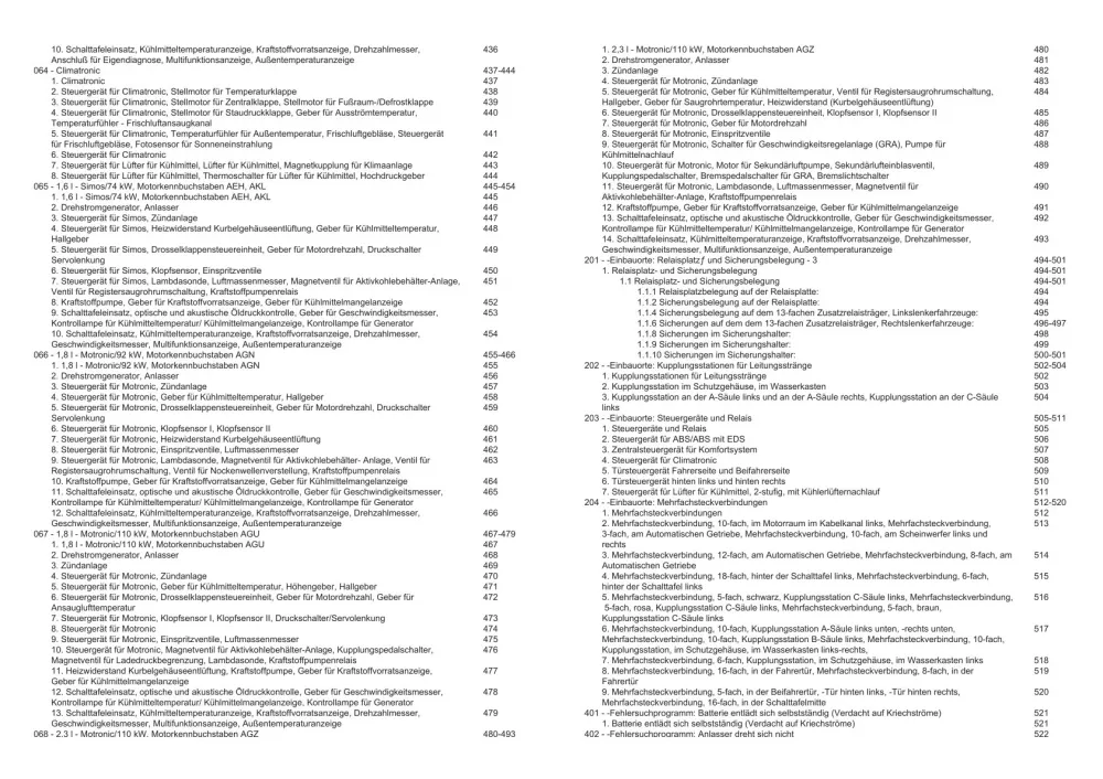 VW Golf 4 Typ 1J 1997-1999 Schaltplan Stromlaufplan Verkabelung Elektrik Pläne