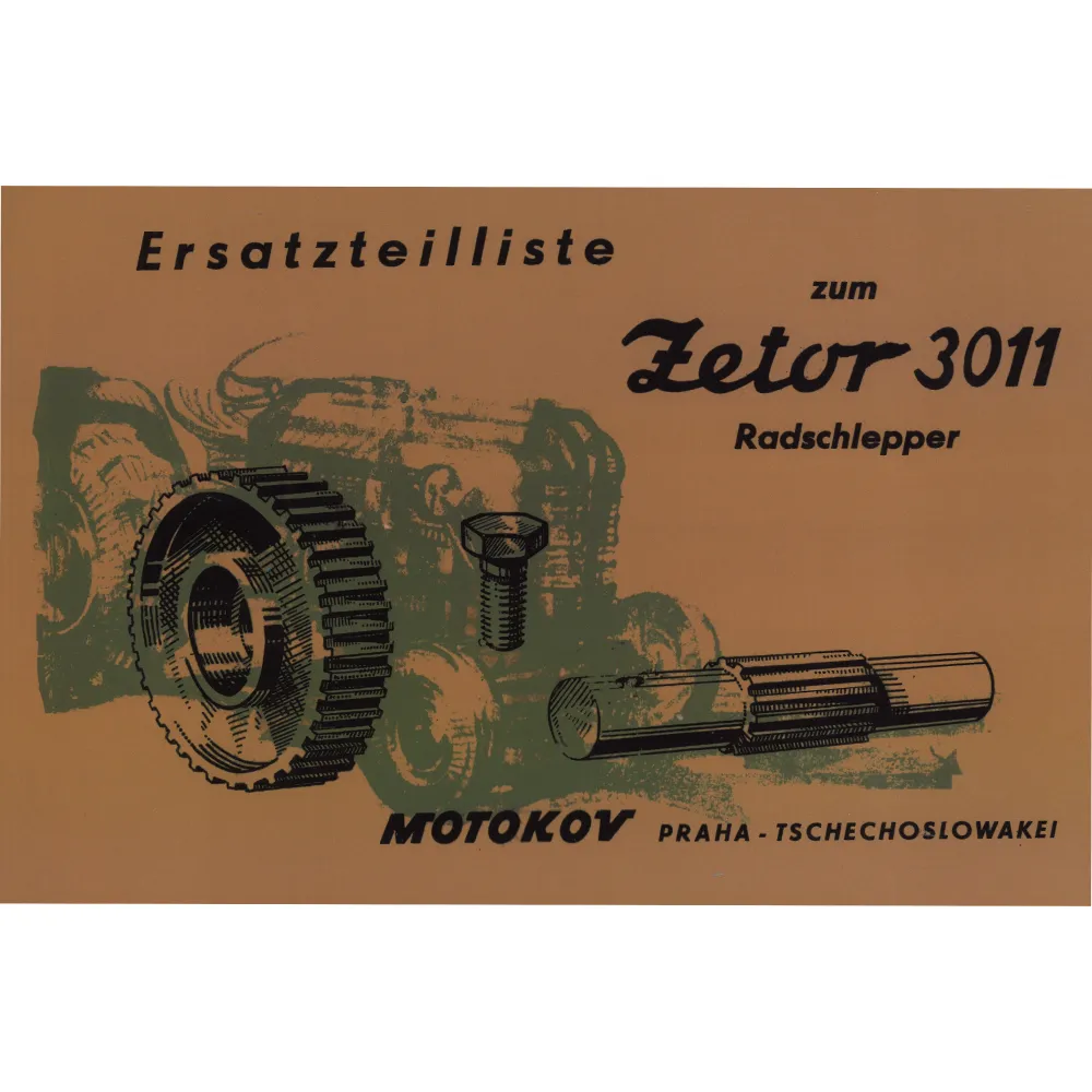 Zetor 3011 Radschlepper Motokov 3 Zylinder Ersatzteilliste Ersatzteilkatalog
