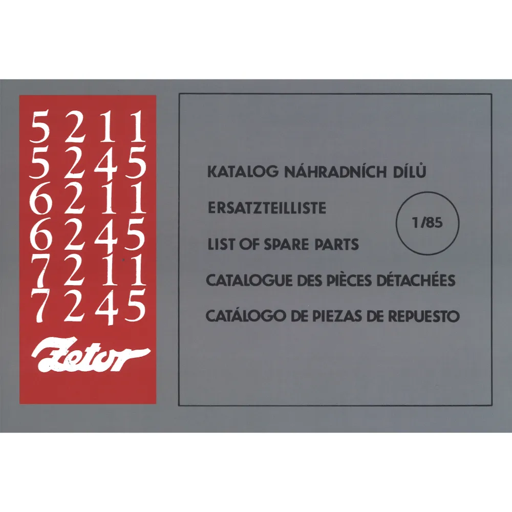 Zetor Agrozet 5211 5245 6211 6245 7211 7245 Ersatzteilliste Ersatzteilkatalog